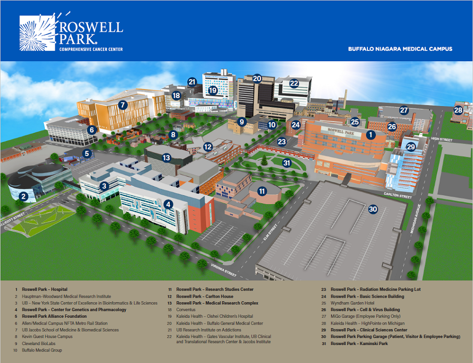 Roswell Park Campus Map 4320